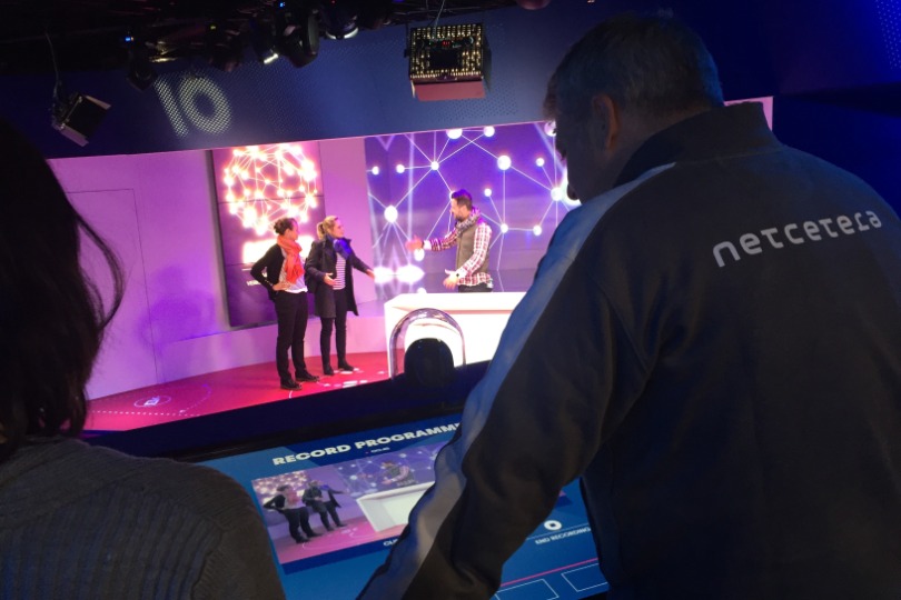Andrej Vckovski produces the Netcetera show in the studio